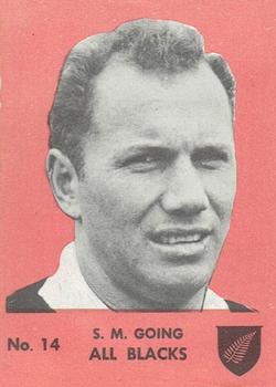 1968 Playtime Rugby Gum Famous Rugby Players - Red #14 Sid Going Front